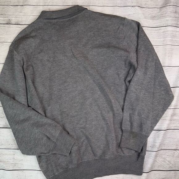 I Levrieri Men's 100% Pure Marino Wool 3-Button Collared Sweater Gray Size XL - Picture 5 of 5